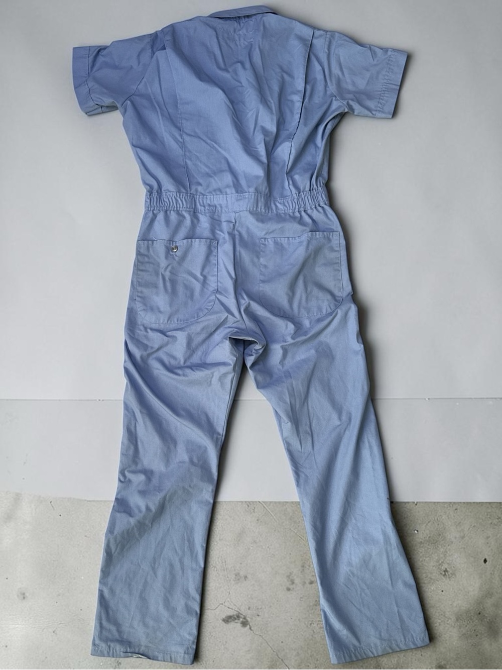 Light Blue Short-Sleeve scrub Jumpsuit - Picture 2 of 2